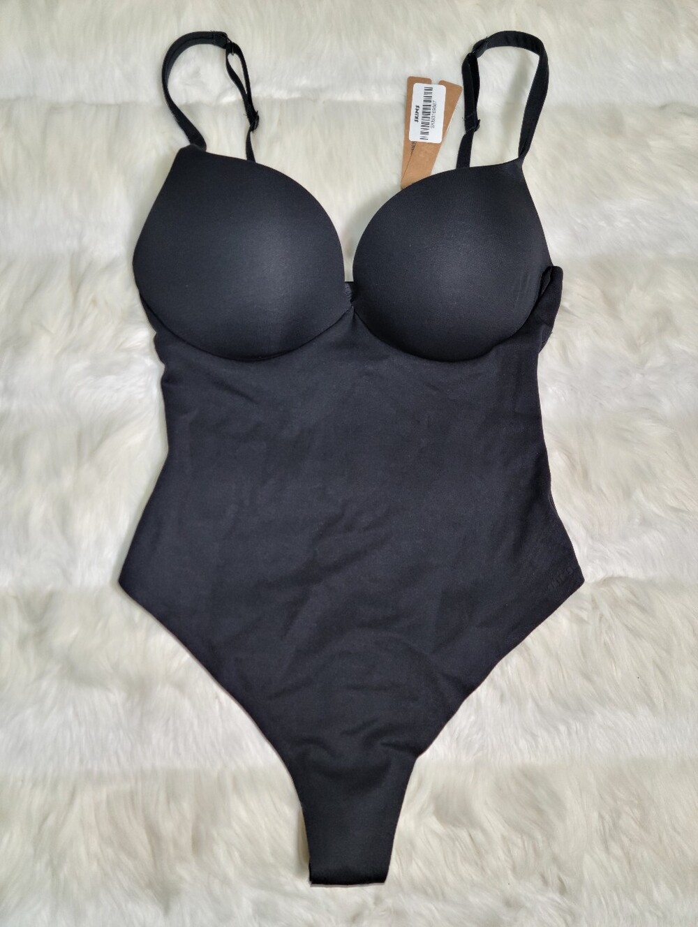SKIMS Ultimate Thong Bodysuit Black Onyx Small Women NEW